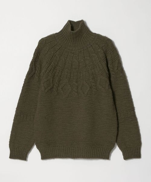 BATONER＞MOHAIR NORDIC CREW NECK/モヘヤ ノルディック クルーネック