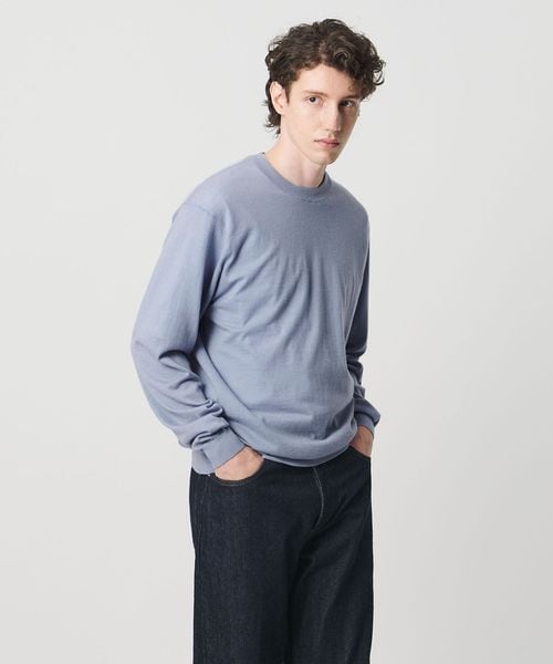 カシミヤ ハイゲージ クルーネックニット