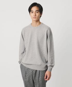 ウール カシミヤ ミドルゲージ クルーネック ニット