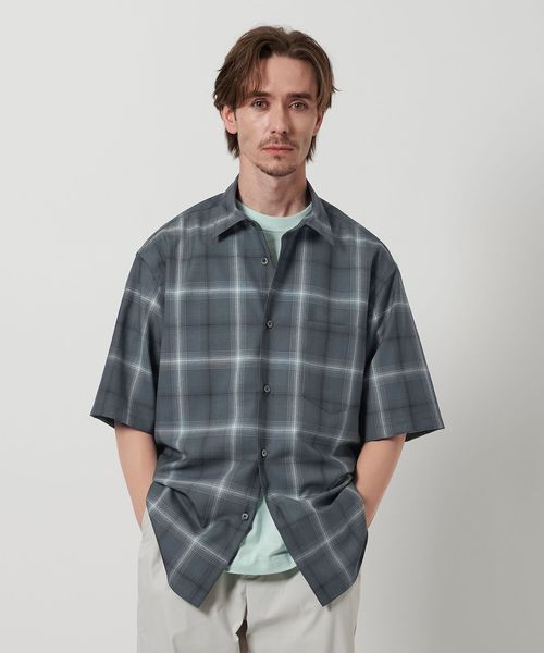 クリア オックスフォード リラックスレギュラー 半袖シャツ