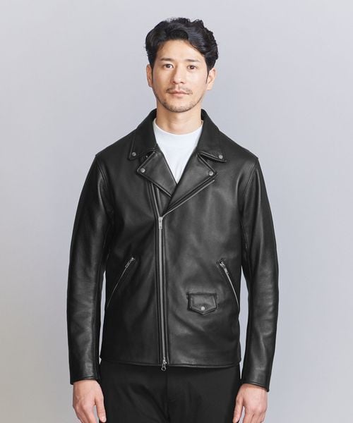 WEB限定 WARDROBE SMART】 シープ ダブル ライダースジャケット