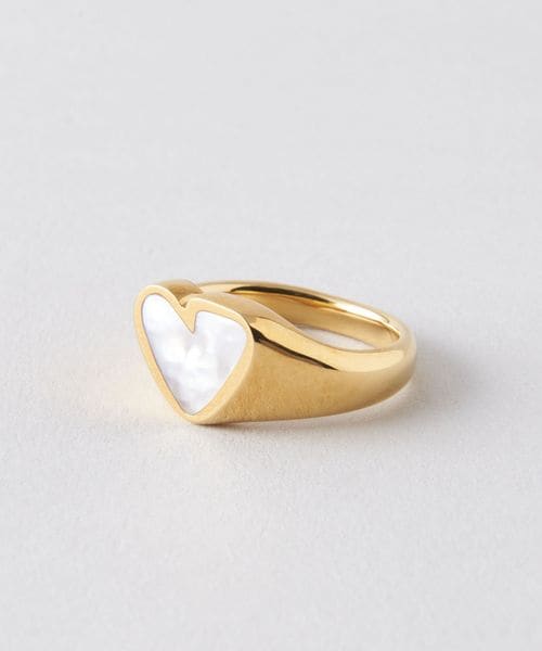 PREEK＞HEART STONE RING GD/リング