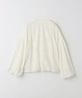 カットジャカード レース バルーン ブラウス