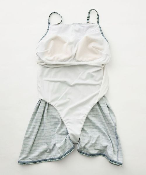 オールインワン チェック スイムウェア / 水着 ― UVケア ―