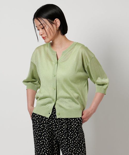 シアー キーネックカーディガン ‐ウォッシャブル‐＜A DAY IN THE LIFE＞