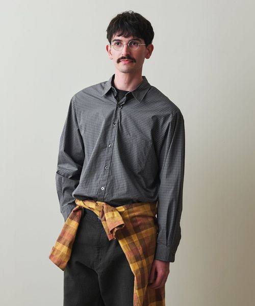 Steven Alan＞ 70 チェック リバースシーム シャツ LOOSE