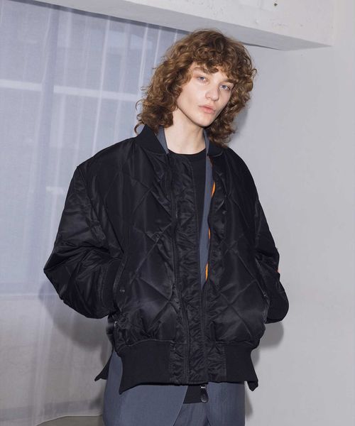 ALPHA × monkey time＞ キルテッド サイドジップ MA―1