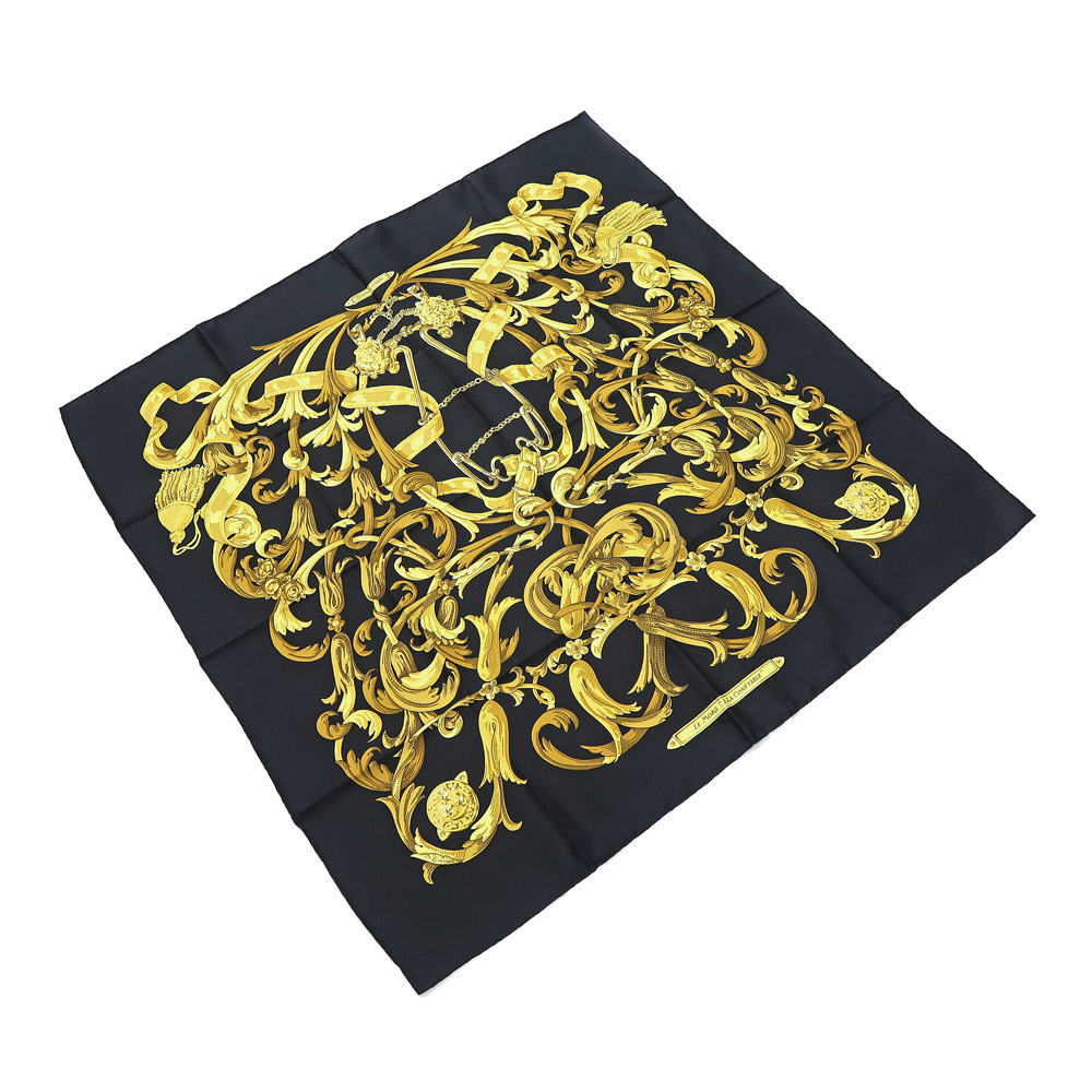 名東】【HERMES】エルメス カレ 90 LE MORS A LA CONETABLE スカーフ