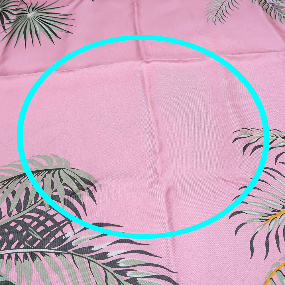 名東】【HERMES】エルメス レクタングル アロハ ピンク シルク100