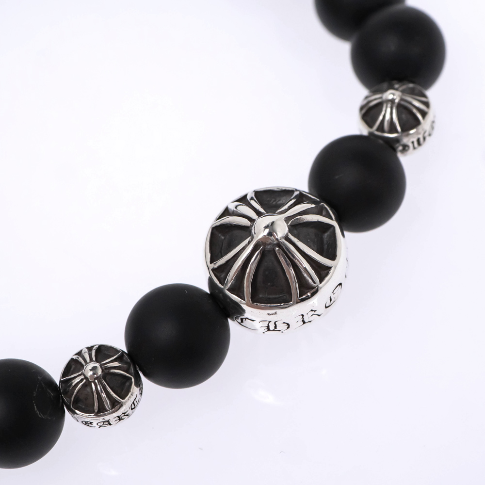 名東】【CHROME HEARTS】クロムハーツ オニキス ビーズ ブレスレット