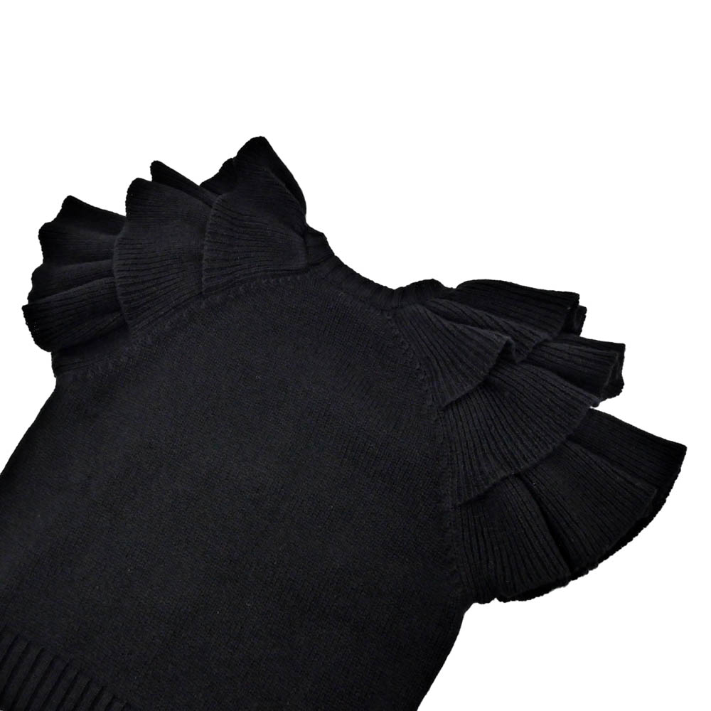 名東】【CHRISTIAN DIOR】ディオール 半袖ニット フリル 36サイズ