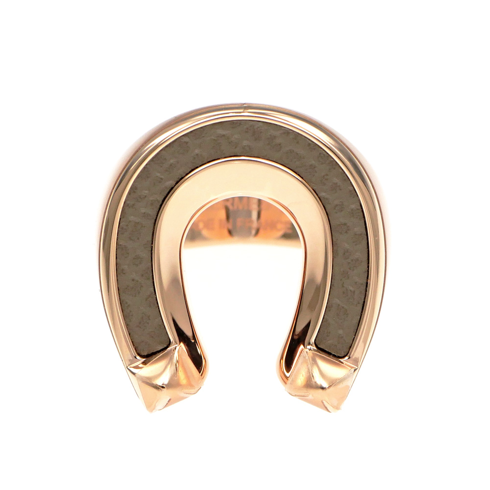 名東】【HERMES】エルメス ジョケットリング GM サイズ53 エトゥープ