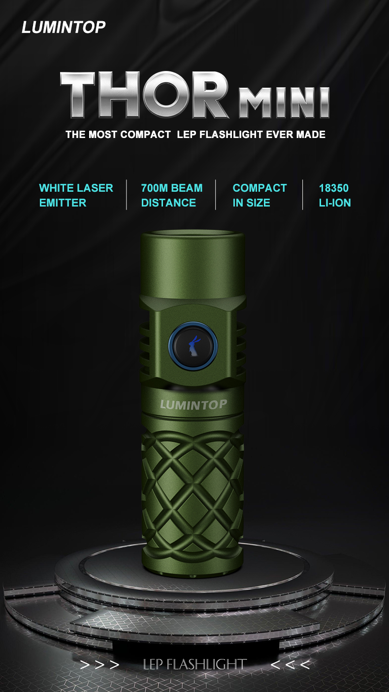 Lumintop Thor Mini 250 Lumens 18350 White Laser LEP Aluminum