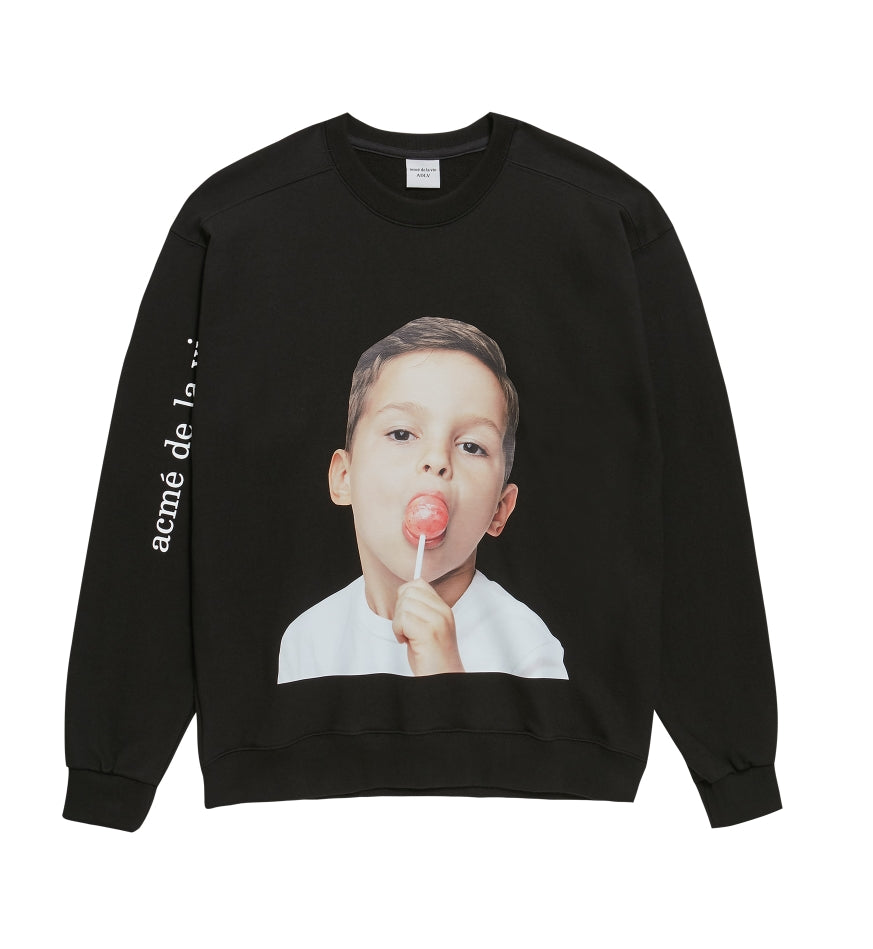 アクメドラビ(acme' de la vie) ADLV BABY FACE SWEATSHIRT BLACK