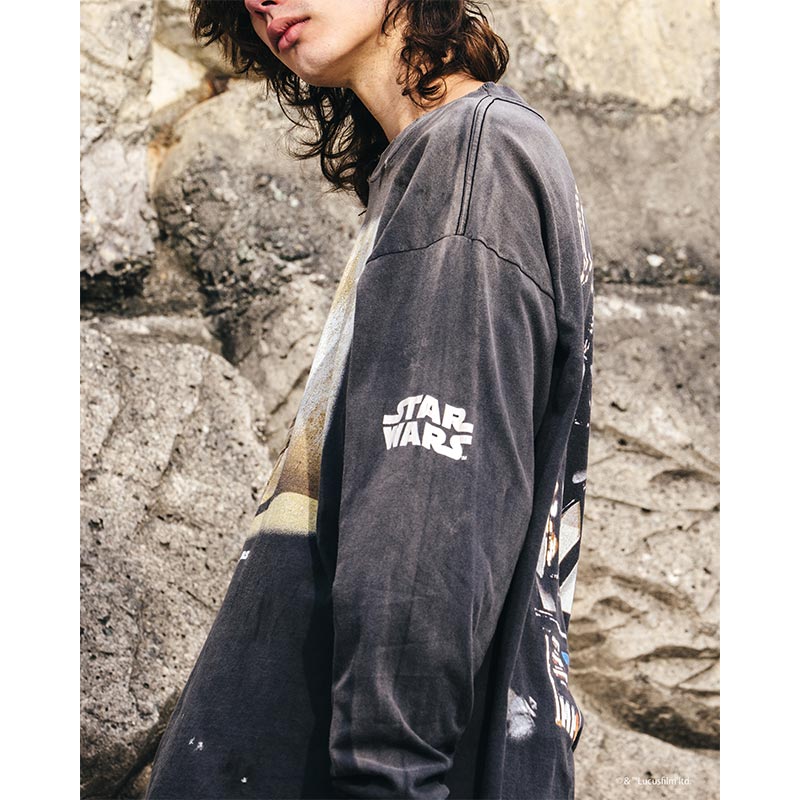 セントマイケル SM-HR8-0000-C64 DARTHVADER SW_LS TEE / BLACK メンズ