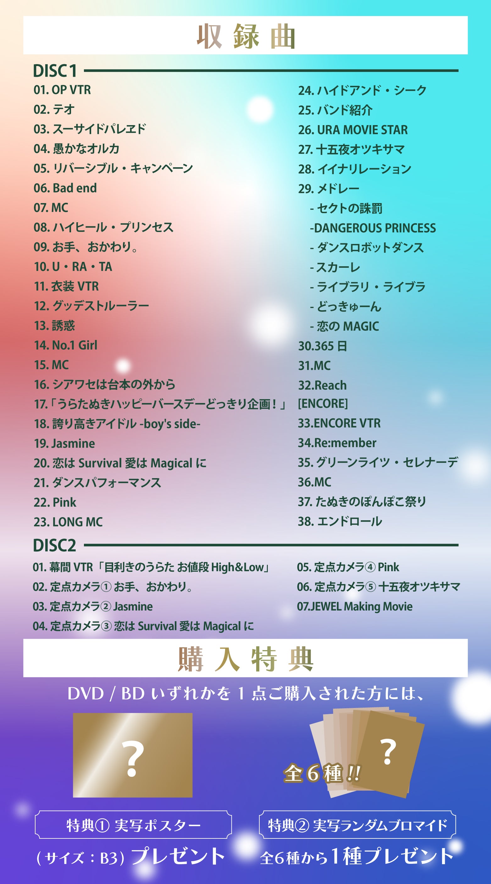Blu-ray】うらたぬき「Uratanuki Birthday Live 2024 -JEWEL-」ライブ