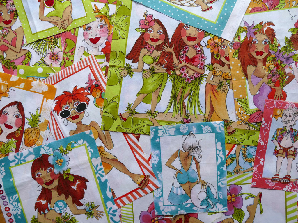 ロラライハリスの布で作ったトロピカルなペットボトルカバー