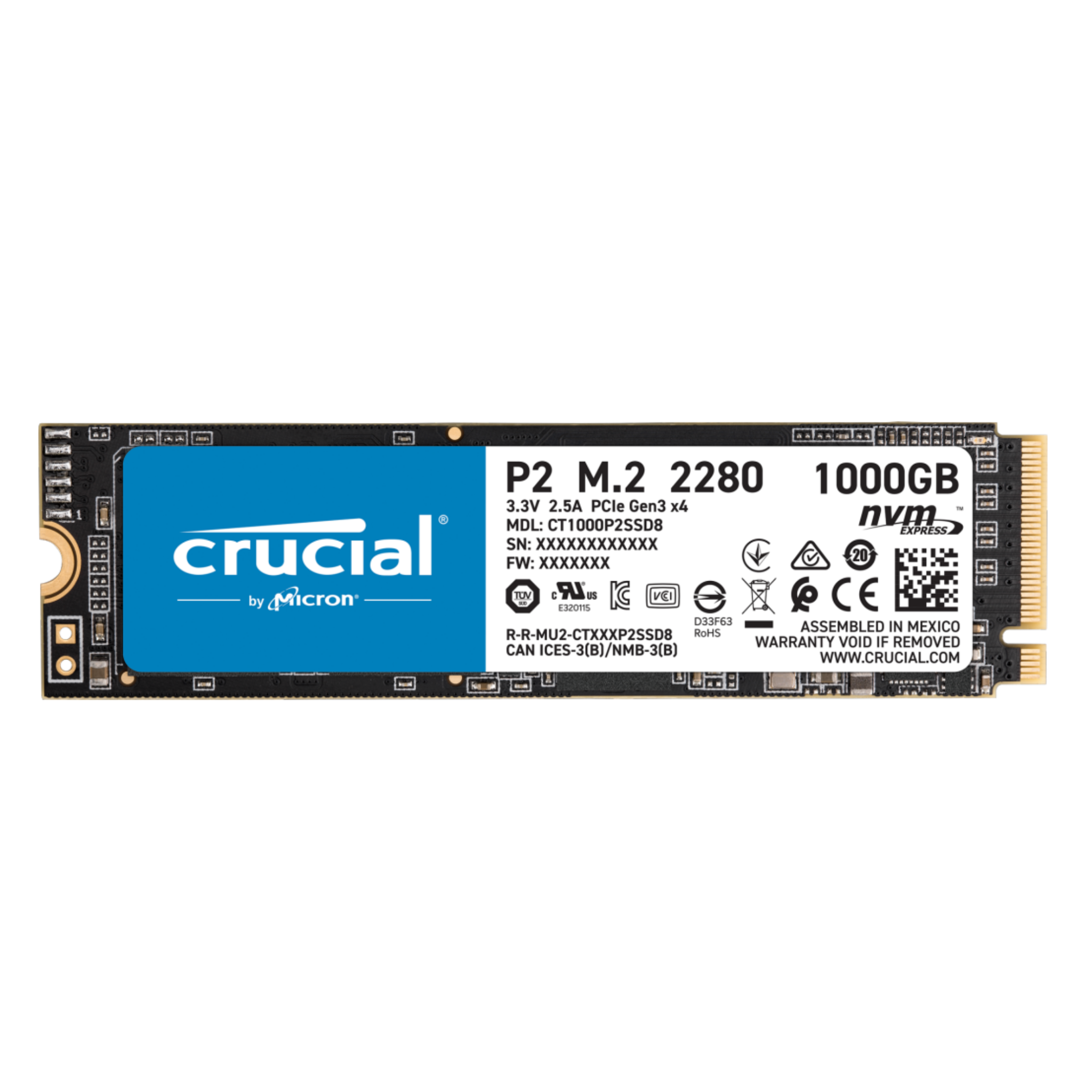 Crucial P3 1TB PCIe M.2 2280 SSD – Vaya Memory