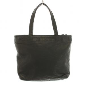 ミニトートバッグ ハンドバッグ レザー ロゴ 型押し 黒 ブラック（2024