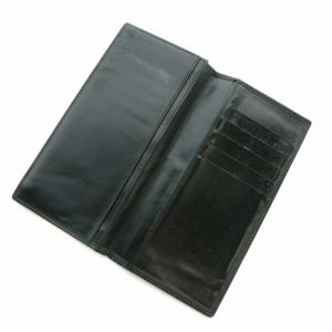 長財布 お札入れ 二つ折り レザー メデューサ ロゴ 黒 ブラック（2024