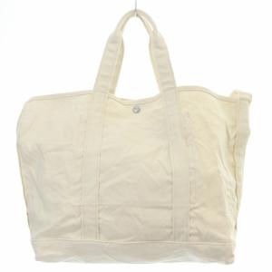ショルダーバッグ ハンドバッグ 2way 綿キャンバス製品洗い ロゴ 白