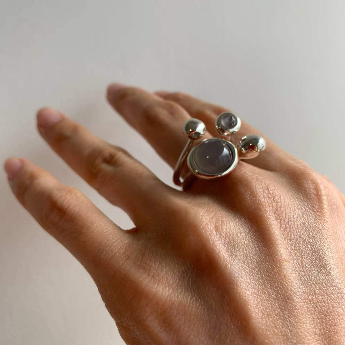 AP-PISTILLI-04A / Silver, Graymoonstone | Monica Castiglioni