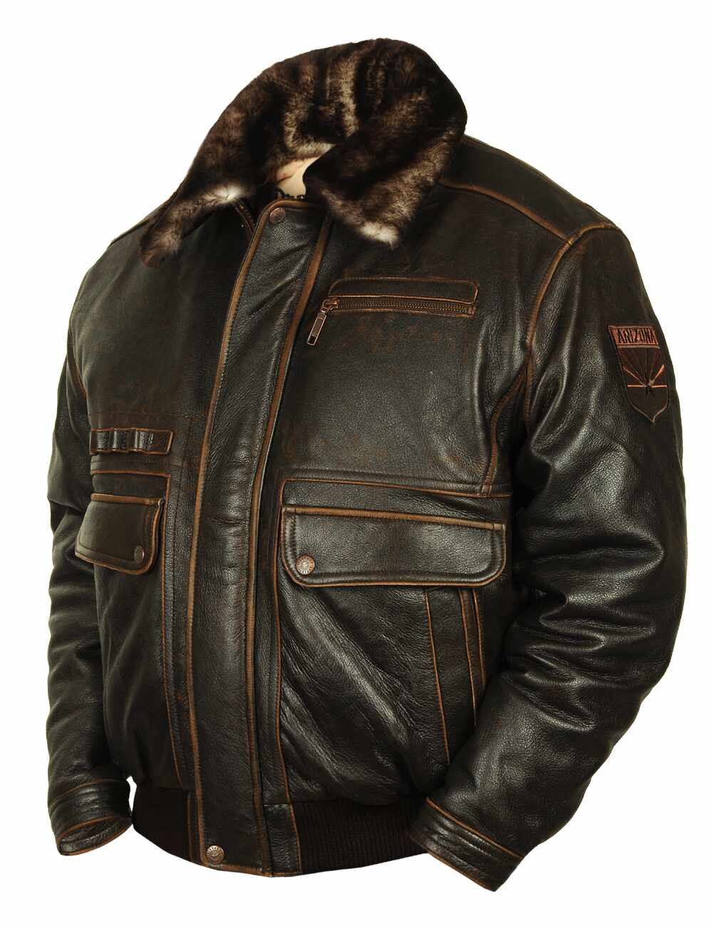 Plus Size - Arizona Route 66 Leather Jacket Art. 401 | Vintage Leder