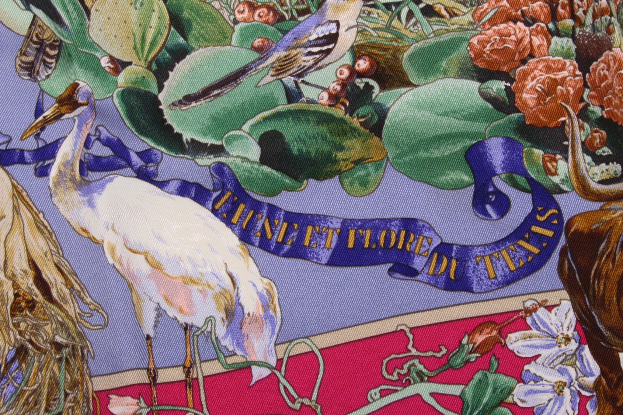 HERMÈS scarf 65 cm “Faune et Flore du Texas” by Kermit Oliver