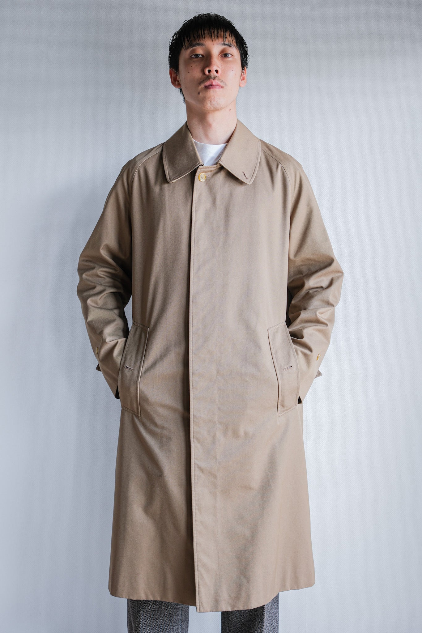 70's】Vintage Burberrys Single Raglan Balmacaan Coat Size.42REG