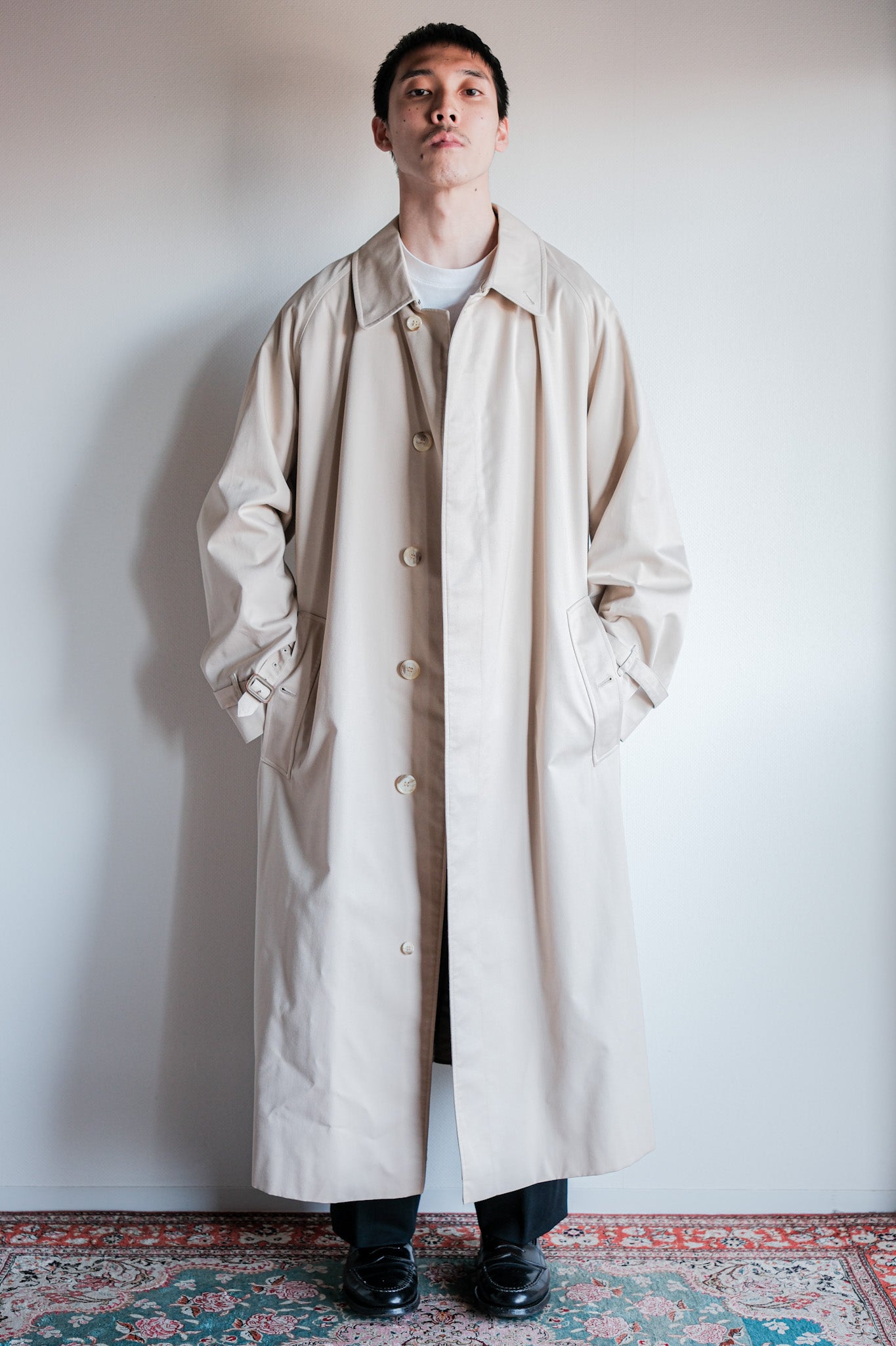 80's】Vintage Burberrys Single Raglan Rider Coat Size.52RL