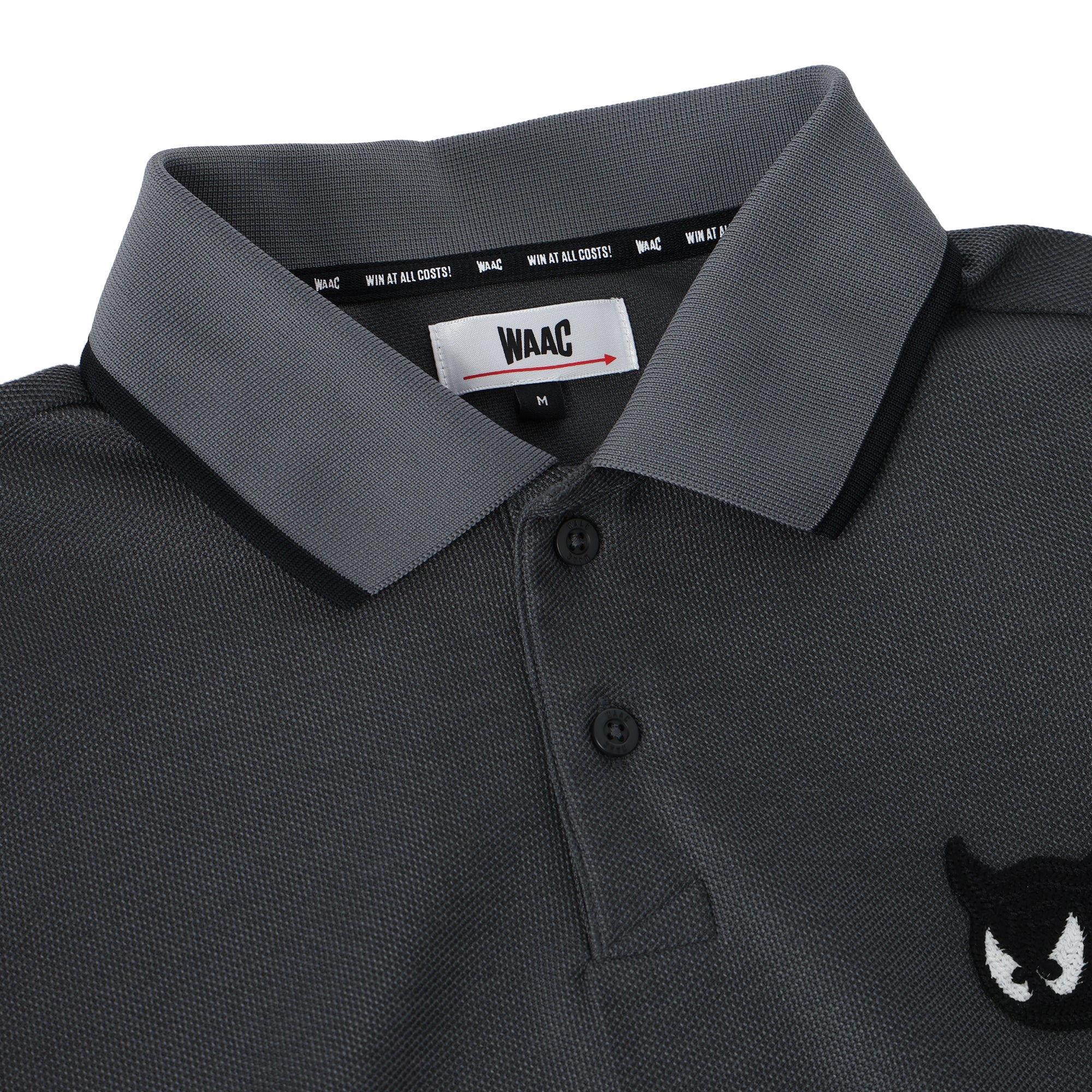 MEN クラシックピケポロシャツ チャコール