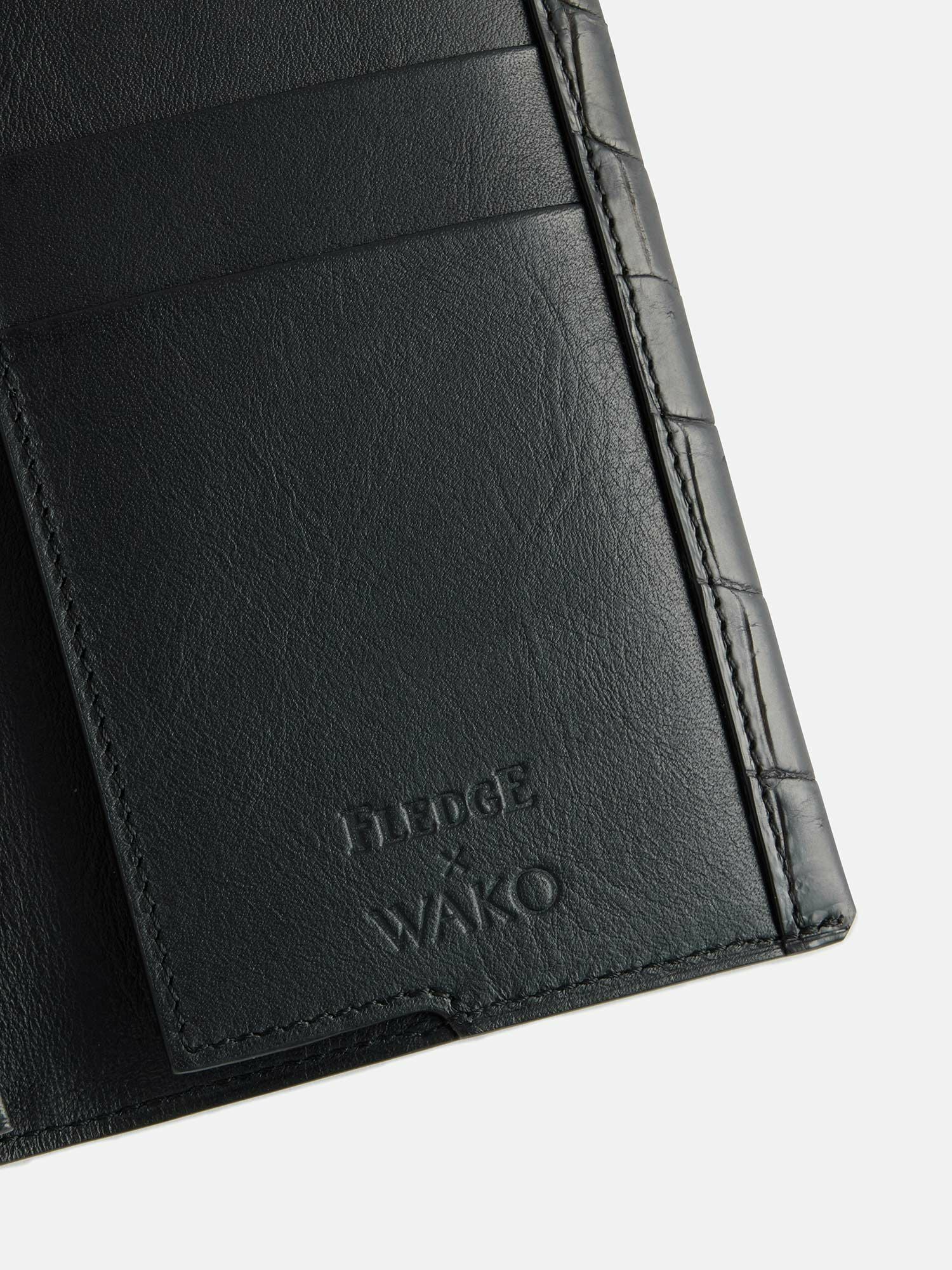 フレッジ×WAKO クロコダイル 長財布 ブラック |長財布 | WAKO公式