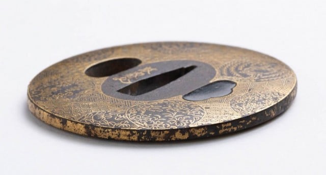 鍔 金象嵌銘 敦家（花押） 紋様散図 | 日本刀・刀剣・名刀・短刀の販売