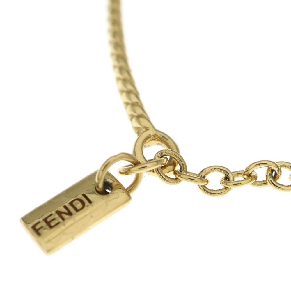 FENDI(フェンディ) FFロゴ バゲット チェーンブレスレット ゴールド