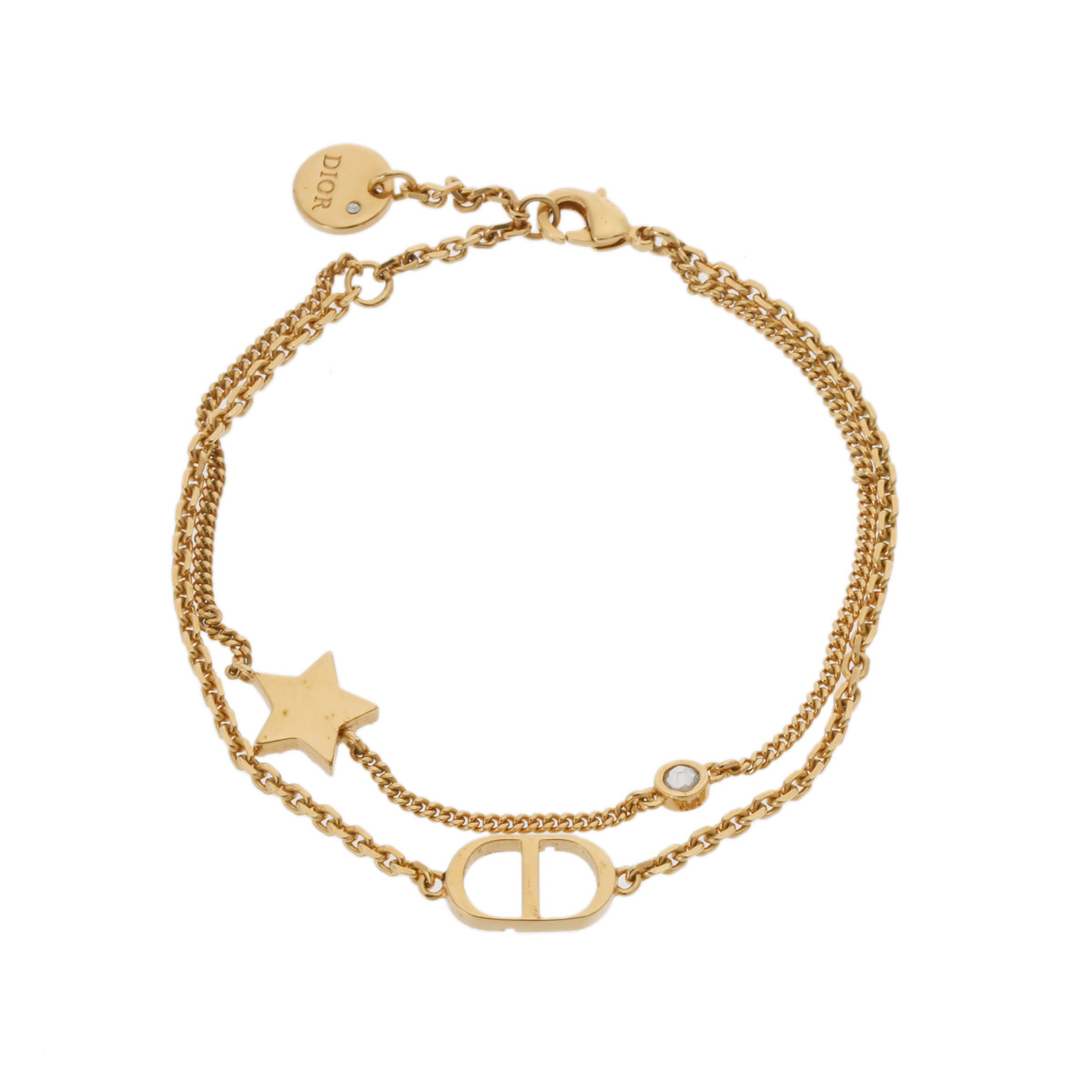 ディオール PETIT CD ダブルブレスレット ゴールド/ホワイト