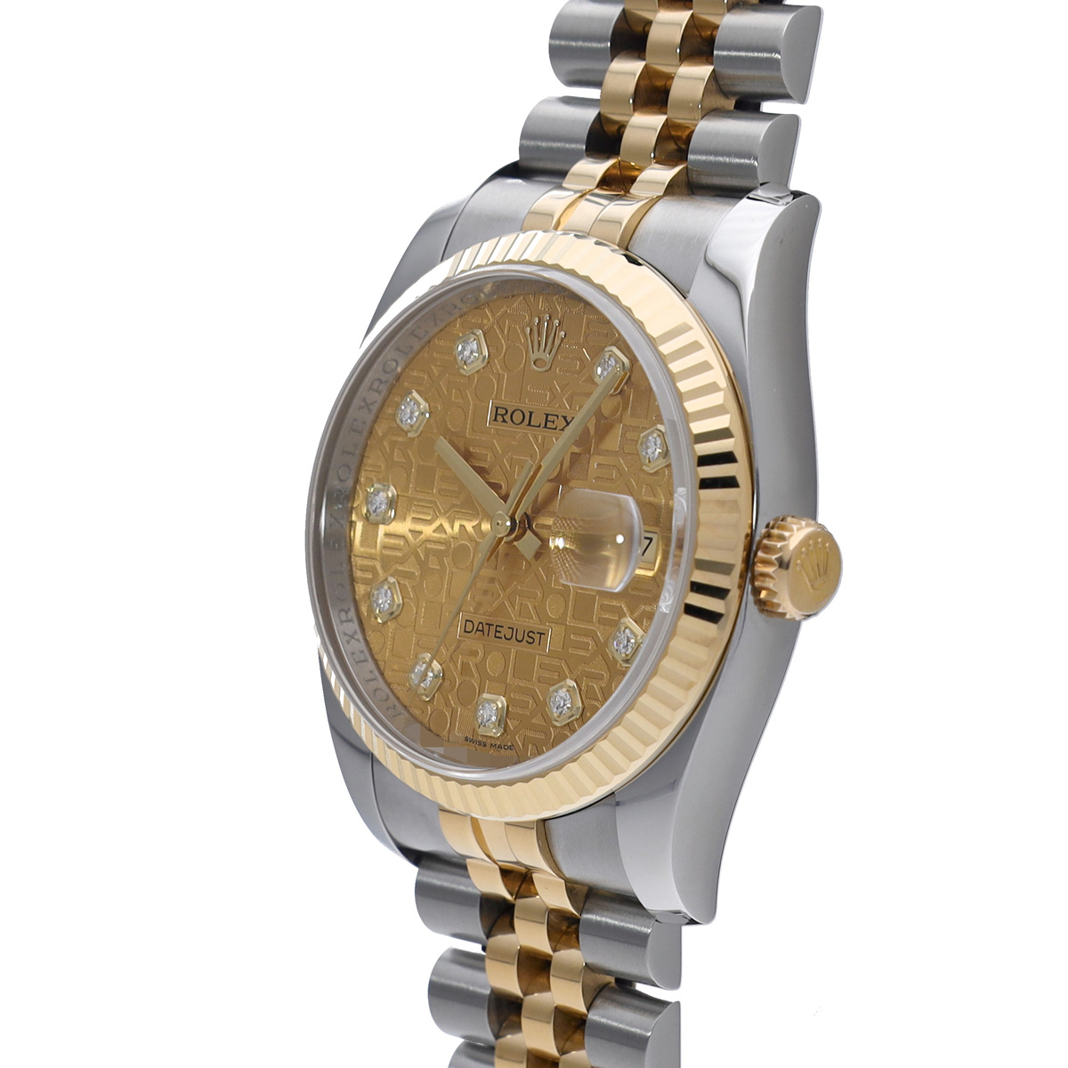 ロレックス デイトジャスト 116233G シャンパンコンピュータ