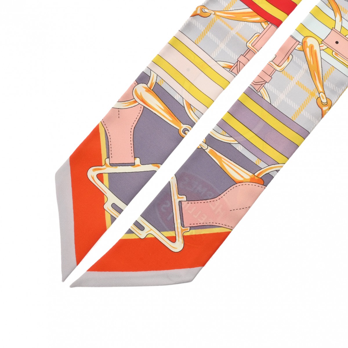 エルメス ツイリー BRIDES DE GALA LOVE グレー系マルチカラー シルク