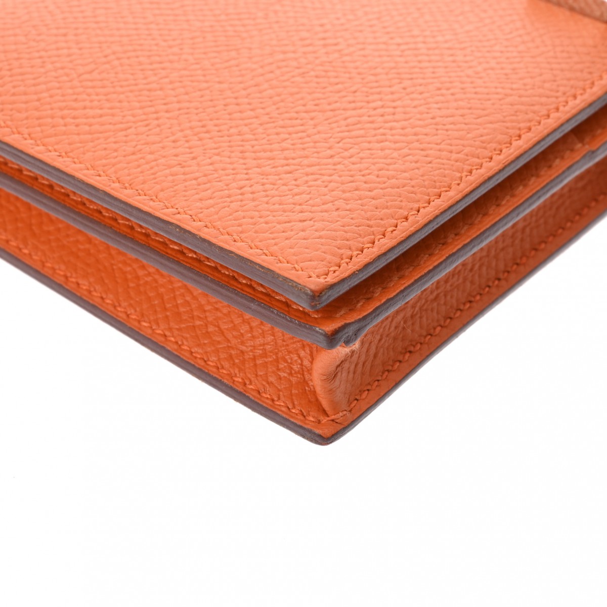 エルメス ベアン スフレ オレンジ ヴォーエプソン ユニセックス 財布