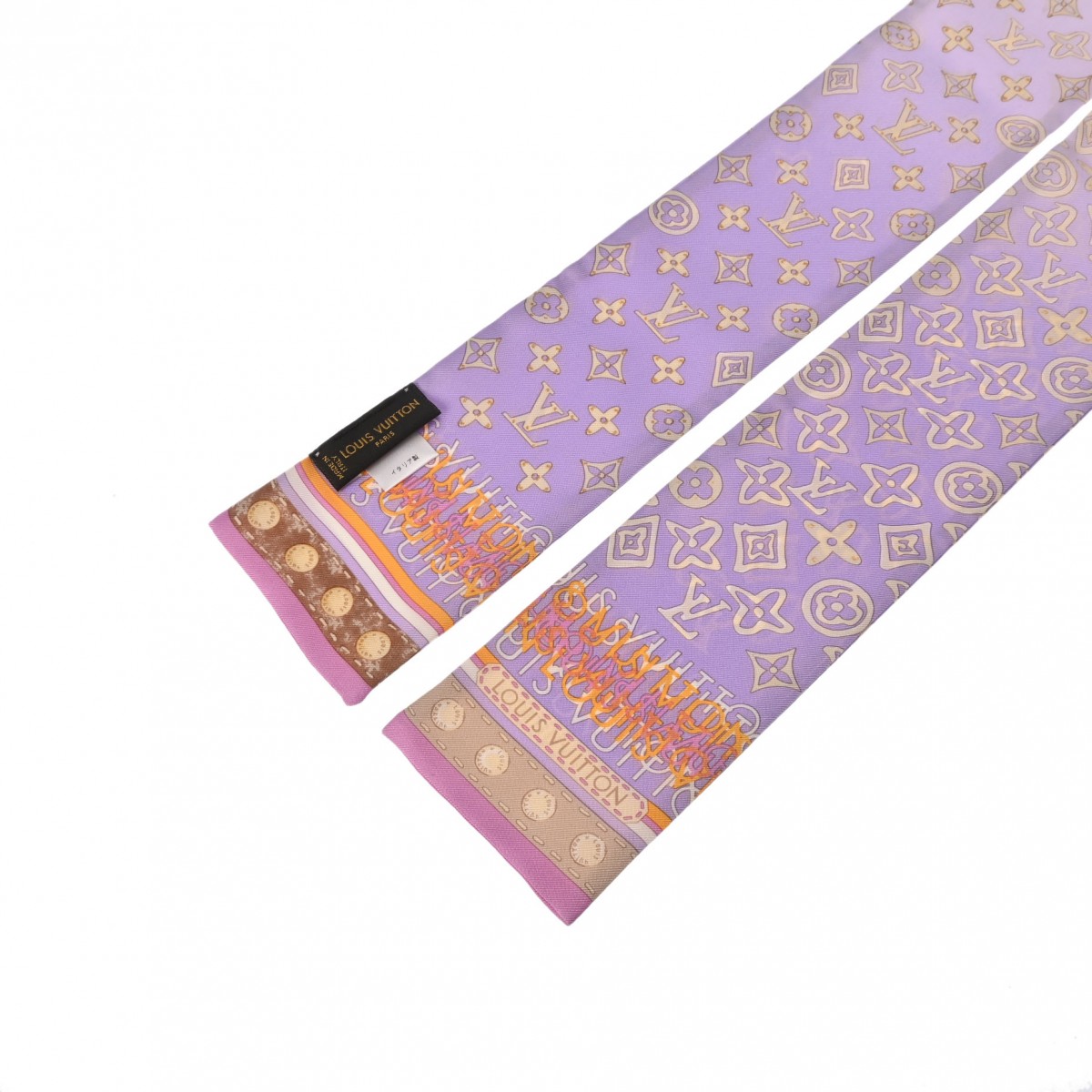 ルイ ヴィトン バンドー モノグラムマップ マルチカラー シルク100