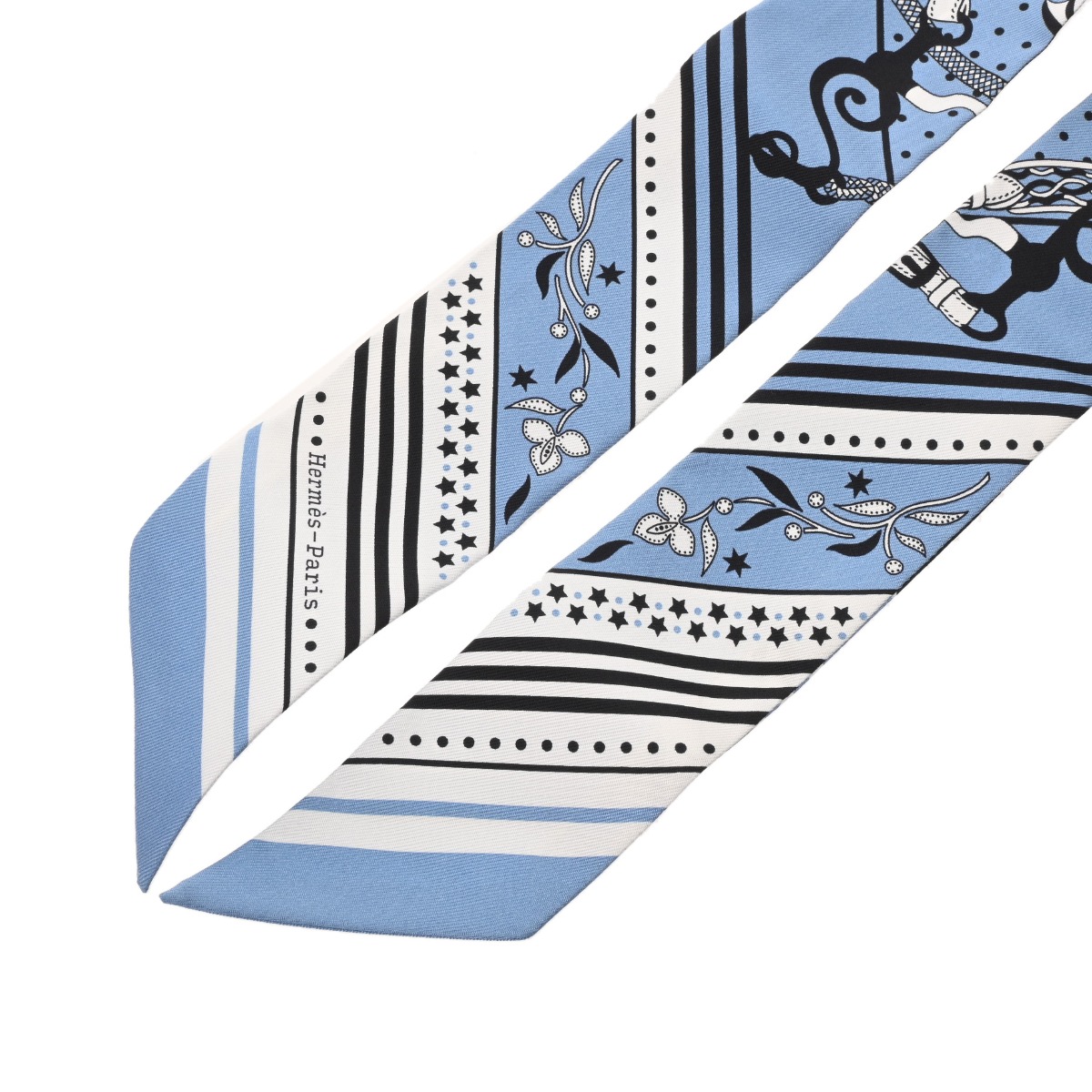 エルメス ツイリー FESTIVAL DES AMAZONES ブルー系/マルチカラー