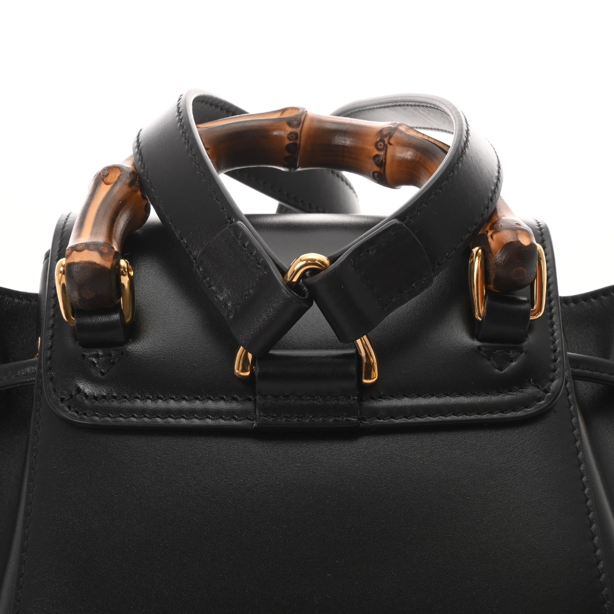 グッチ バンブー リュックサック ブラック 702101 レザー ユニセックス