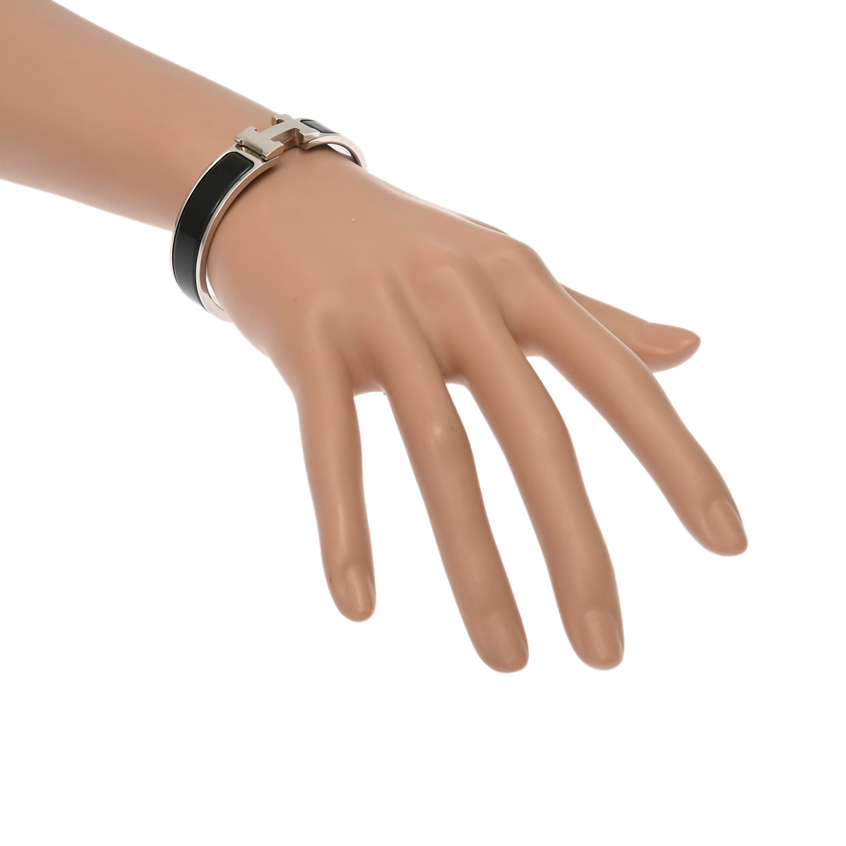 エルメス クリックH ブラック/シルバー金具 エナメル ユニセックス