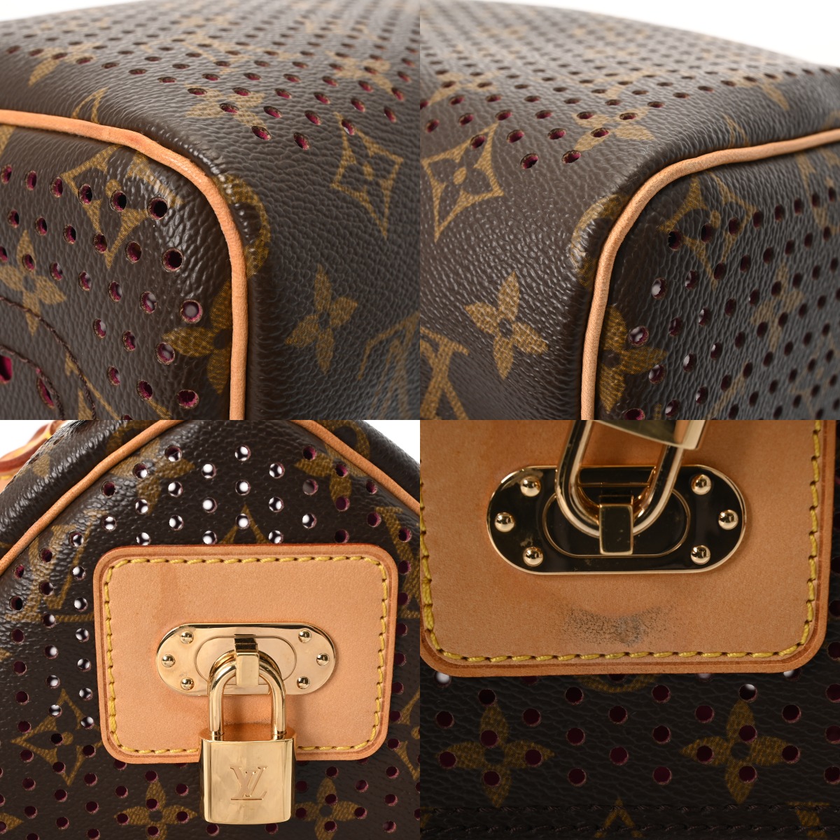 ルイ ヴィトン モノグラムペルフォ スピーディ 30 フューシャ M95180