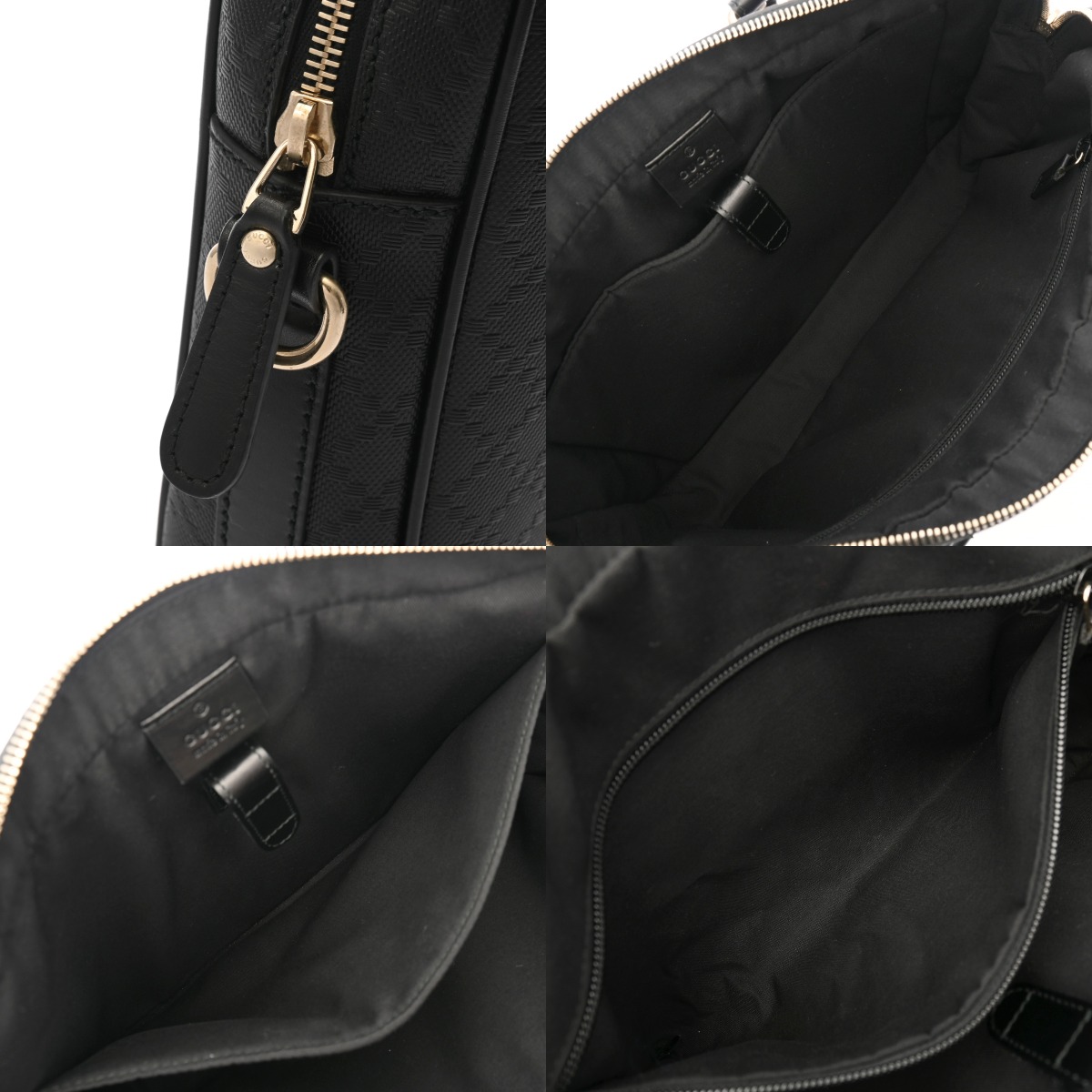 グッチ ディアマンテ ブリーフケース ブラック 344357 レザー