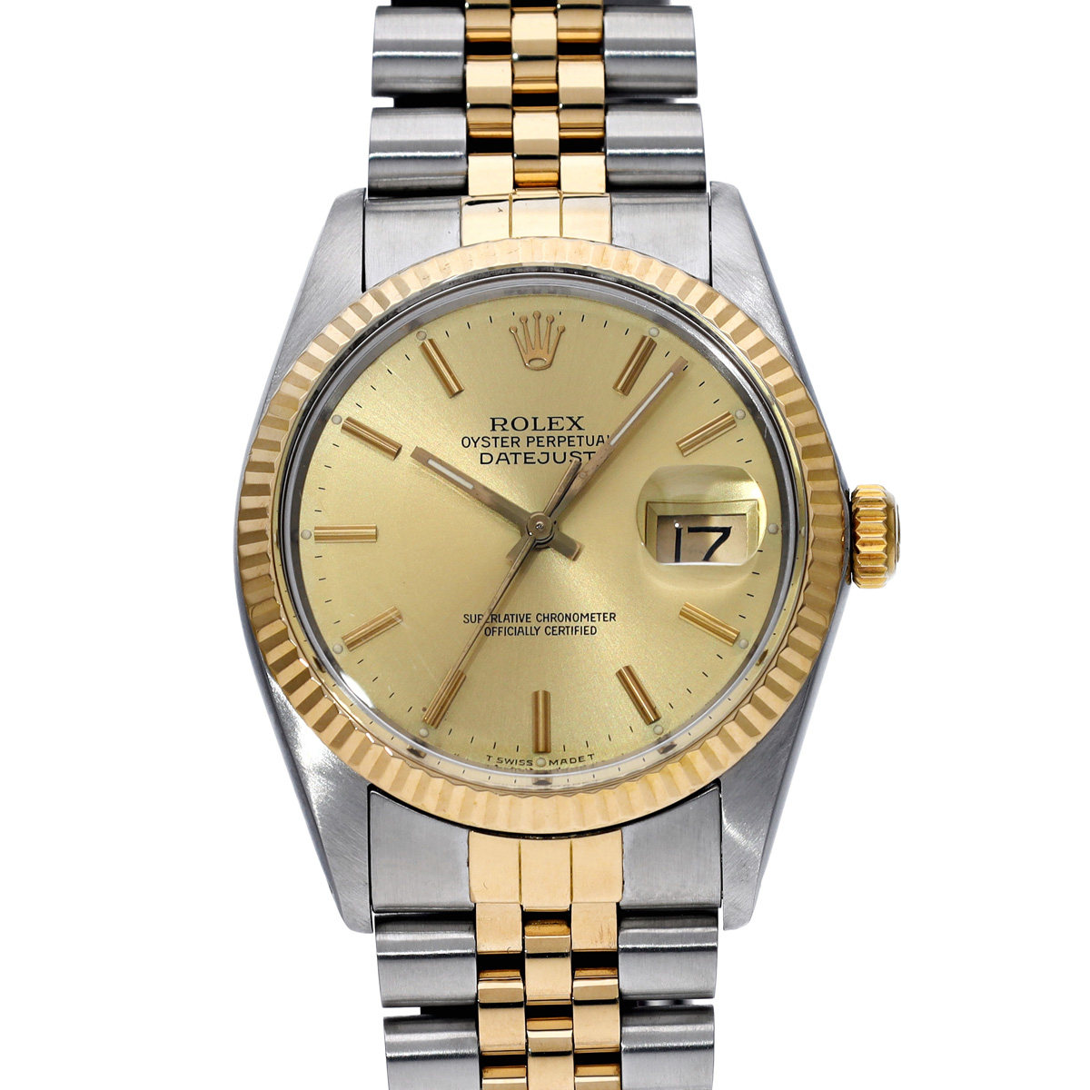 ロレックス デイトジャスト 16013 シャンパン メンズ 時計 【中古