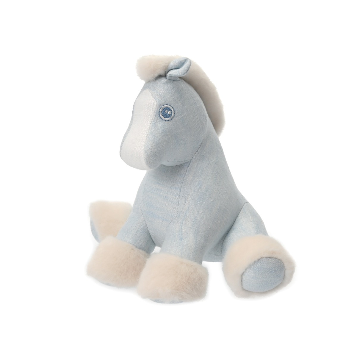 エルメス ベビー エルミー ブルー リネン100%/ポリエステル100% ユニ