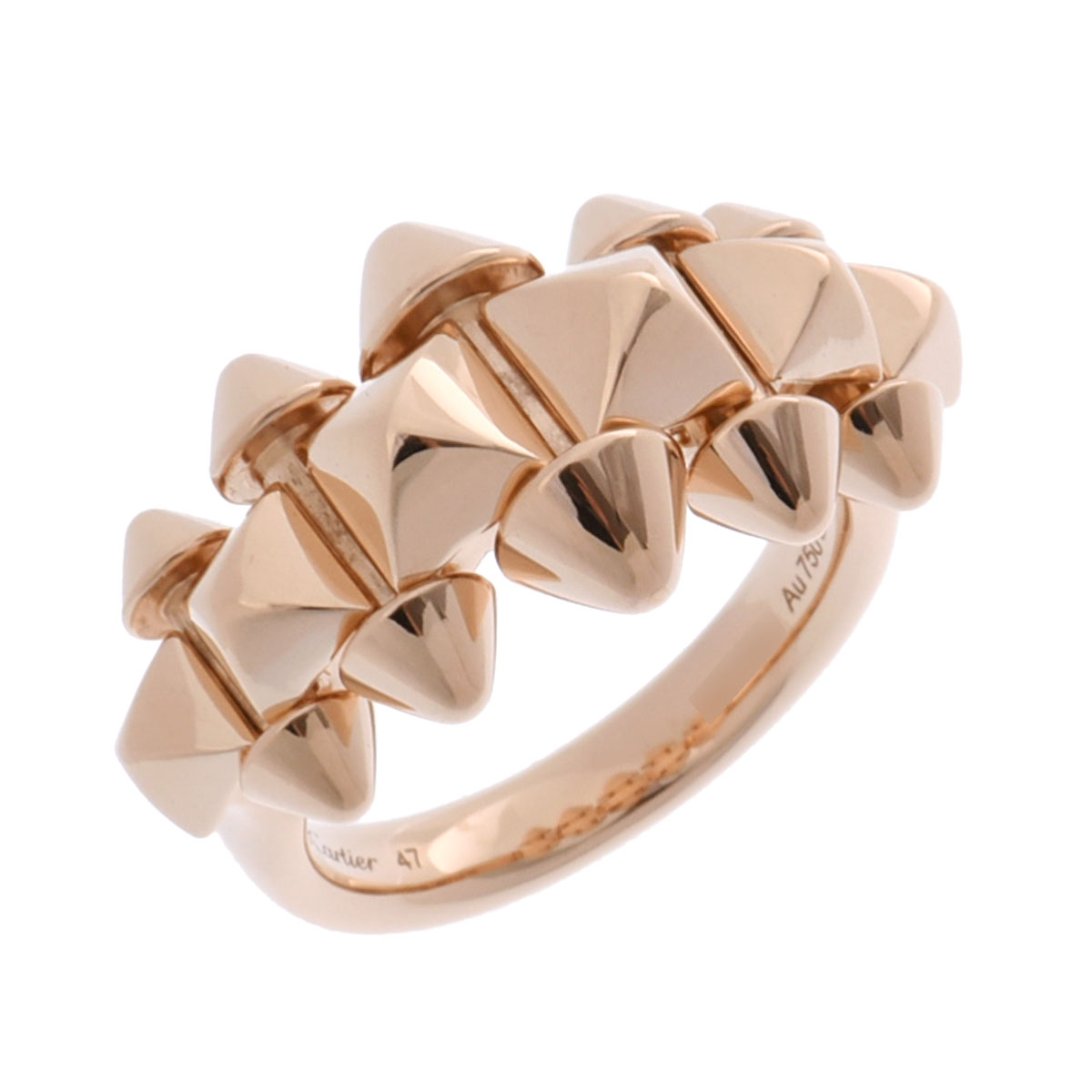 カルティエ クラッシュドゥ リング LM #47 ゴールド K18ピンクゴールド
