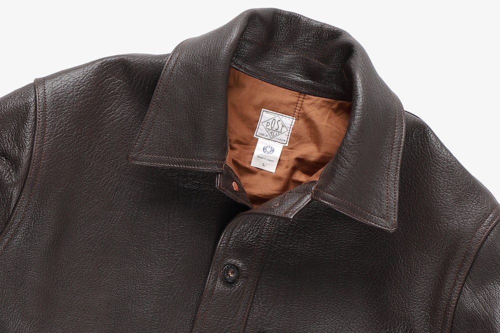 ポストオーバーオールズの傑作ロガージャケットが復刻。上質レザーを