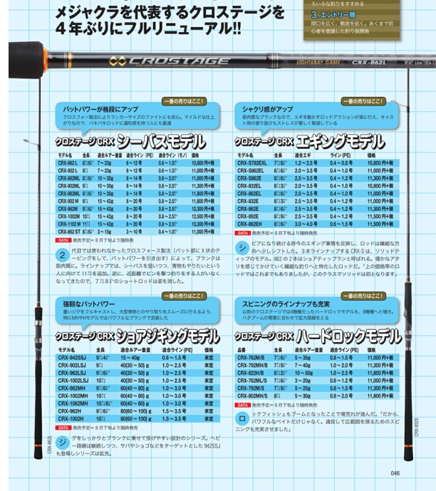 メジャークラフト 三代目クロステージのSSJ（スーパーライトショアジギ