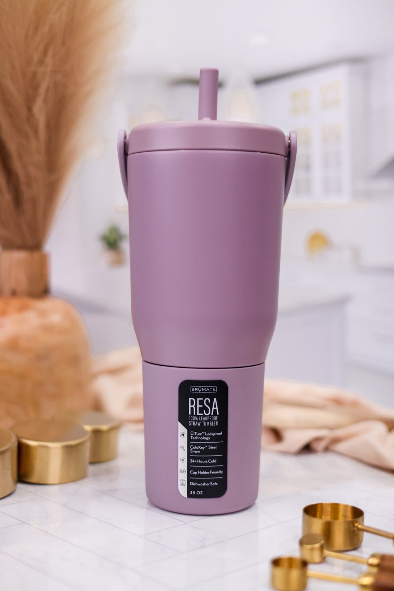 Lilac Dust 35oz Resa Tumbler - Whiskey Skies